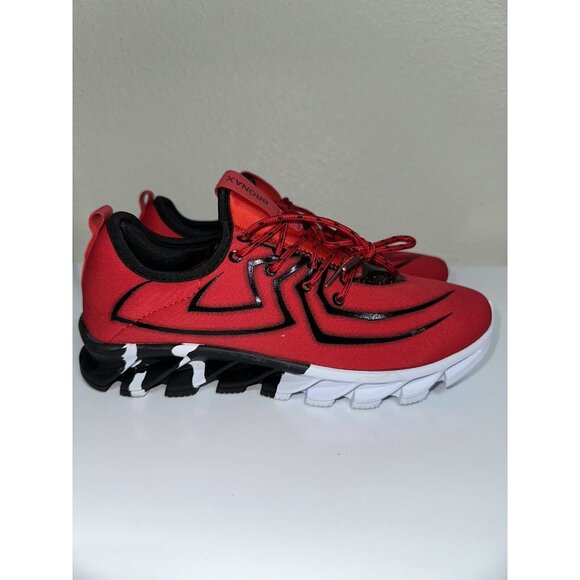 BRONAX SPIDERMAN Athletic Shoes Boys Eur 39 Elastic Toggle Lace Red And Black - Picture 2 of 6